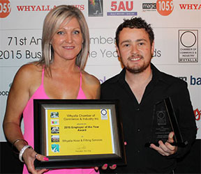 Whyalla Hose and Fittings named the Chamber of Commerce 2015 Employer of the Year