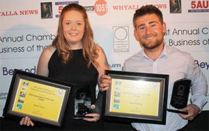 Apprentice of the Year saw two individuals awarded with OneSteel as apprentice fitter, turner and machinist Nikita Taylor and Whyalla Hose and Fittings apprentice Matt King both taking home the title.